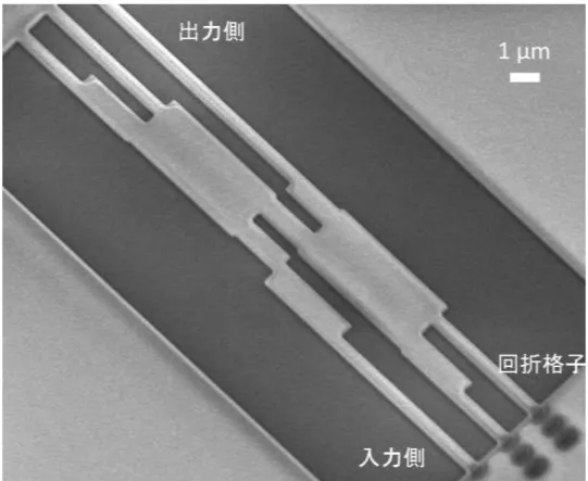図 3.7  作製した表面プラズモン半加算器の SEM 像 