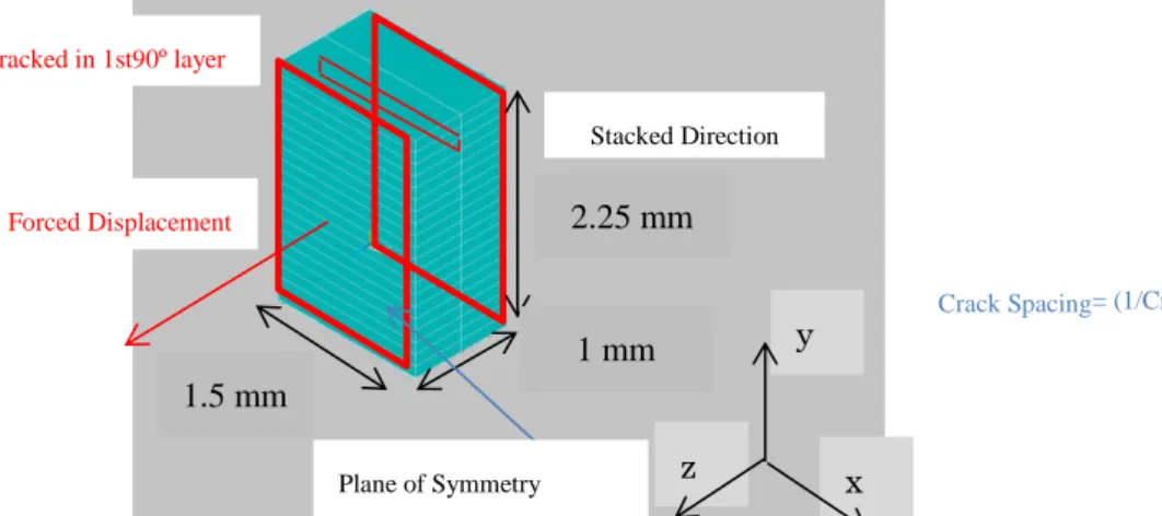 Figure 3.7 Schematic view of FEM Model for Elastic Modulus Analysis. 