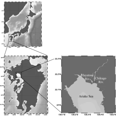 Figure 1. The study area and sampling locations. 