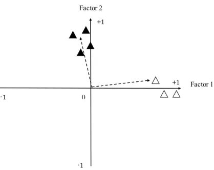 Figure 3.3: Example of Geometrical Factor Analysis Representation  