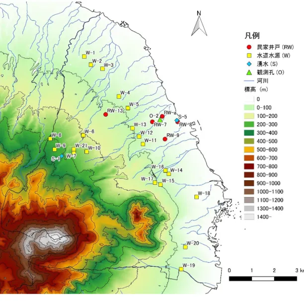 図 2-1  採 水 地 点 の 分 布