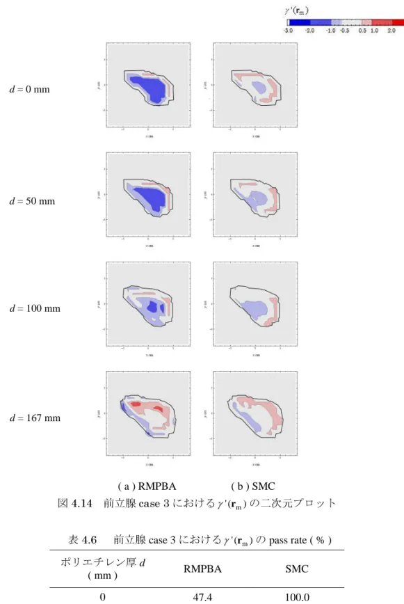 図 4.14 前立腺 case 3 における γ ' ( r m ) の二次元プロット