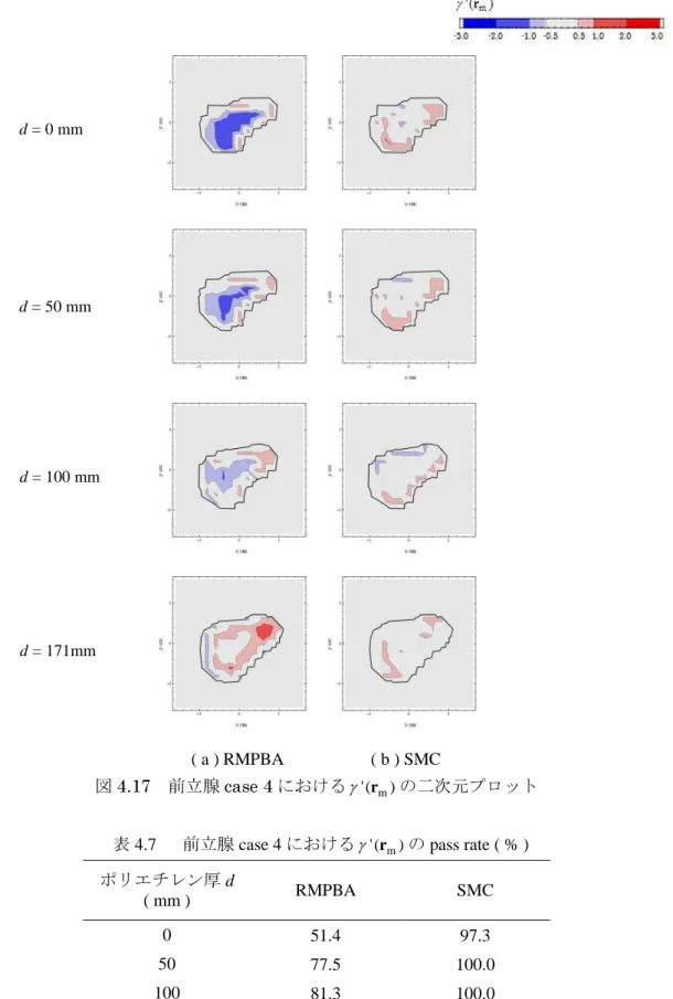 図 4.17 前立腺 case 4 における γ ' ( r m ) の二次元プロット