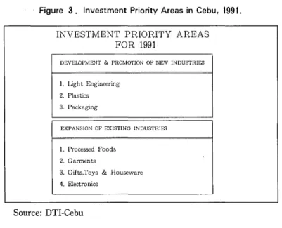 Figure  3.  Investment  Priority  Areas  in  Cebu,  1991. 
