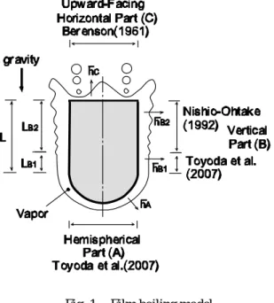 Fig. 1 Film boiling model