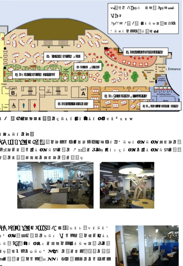 図 1  香港科学大学図書館のラーニング・コモンズのフロアマップ 