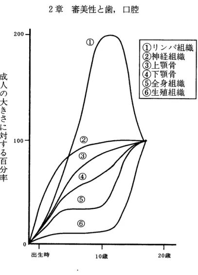 図 3 Sc ammon の成長曲線および上下顎骨の成長曲線