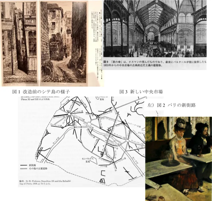 図 1  改造前のシテ島の様子                        図 3  新しい中央市場 