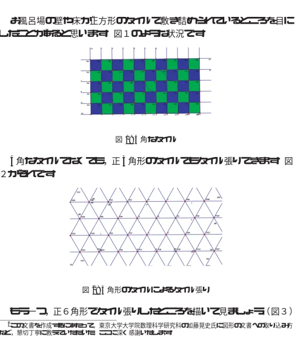 図 1: 4 角なタイル
