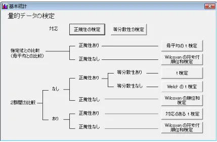 図 1.2  量的指標の検定画面 