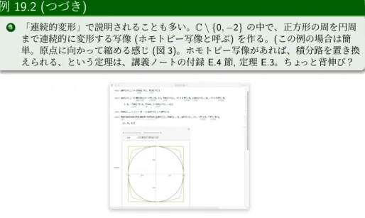 図 正方形の周 を円周 に連続的に変形する