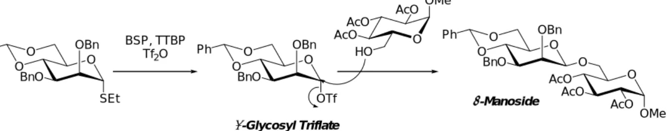 Figure 2-3. β-Mannosylation Developed by Crich et. al.