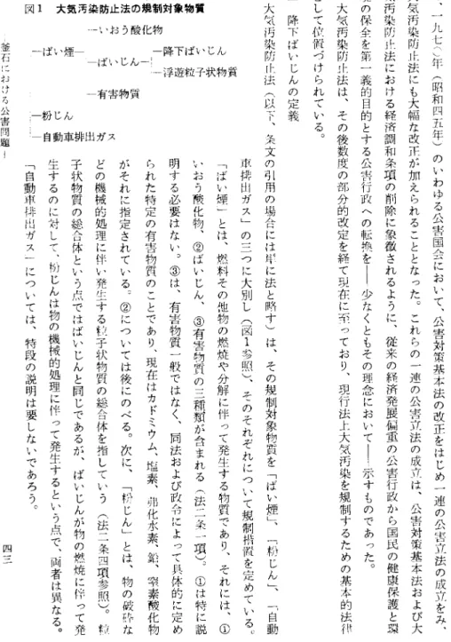 図1 大気汚染防止法の規制対象物質      …いおう酸化物