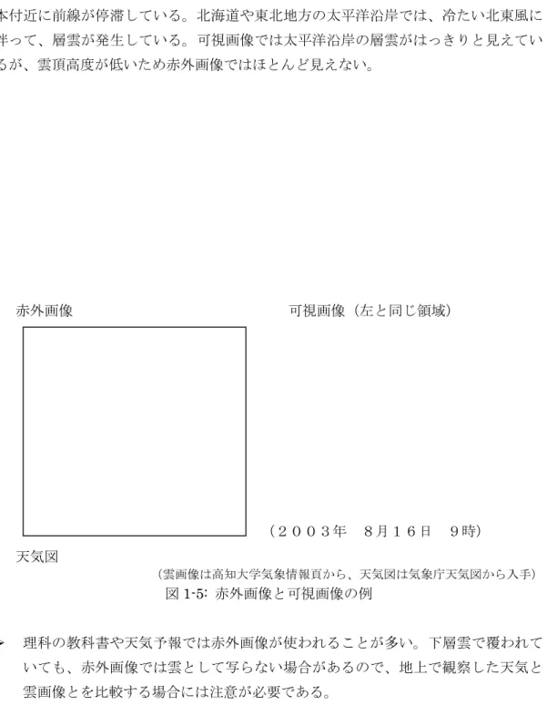 図 1-5:  赤外画像と可視画像の例 