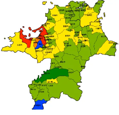 図 3 － 4 福岡県外移動（ 2015 年） 