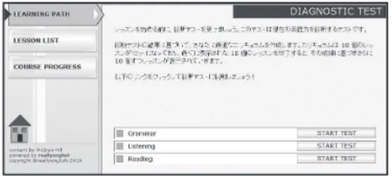 図 6 　New Practical English 診断テスト画面