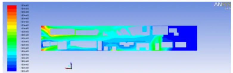 Figure 6. Simulation result of 40W building artificial heat at 11:00-12:00 