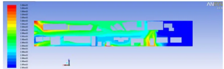 Figure 8. Simulation result of 40W building artificial heat at 17:00-18:00 