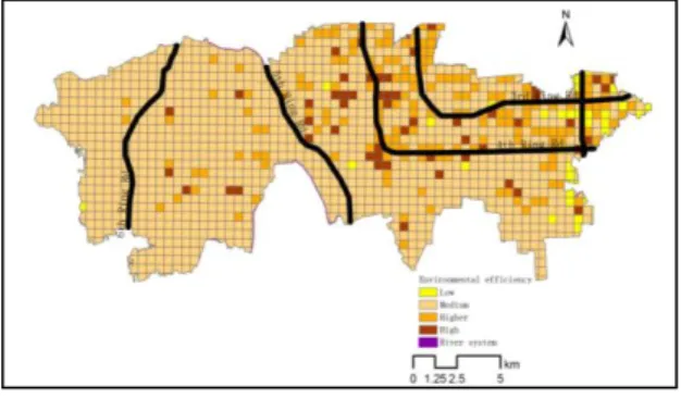 Figure 9. Spatial difference of EE in Fengtai District