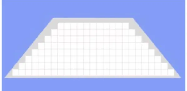 Figure 9 shows the trapezoidal roof board of a hip roof is overlaid by an  array of solar panels