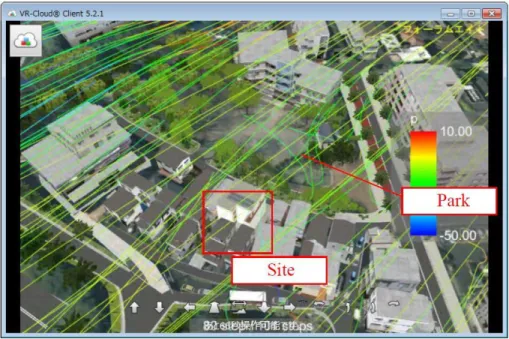 Figure 7. Phase One wind analysis (shown using VR-Cloud) 