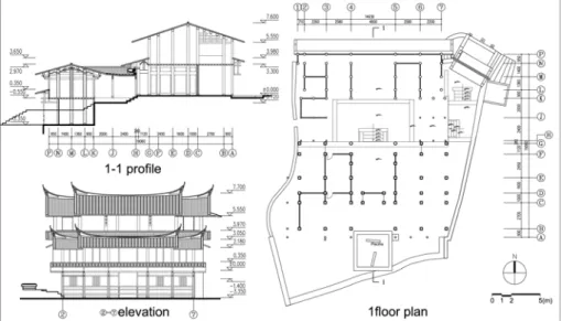 Figure 4. The CAD drawings of tea house 