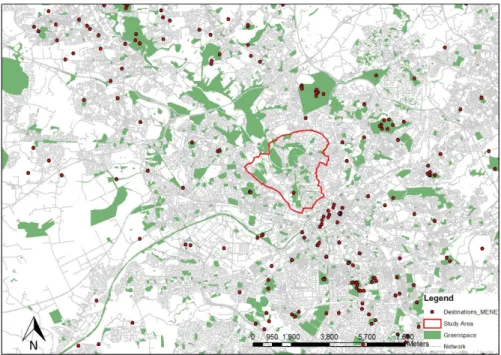 Figure 4. Destinations from MENE survey data 2009-2013. 