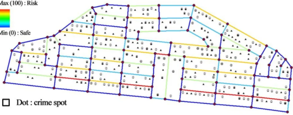 Figure 9. The result of crime risk assessment by crime factor  4.2.2  Crime risk assessment by configuration factor 