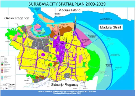 Figure 3. Surabaya City Spatial Plan 2009-2029  (Source: Surabaya City Planning Board 2010) 