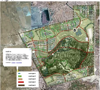 Figure 1.  Traffic guidelines for urban traffic network in Google Earth 