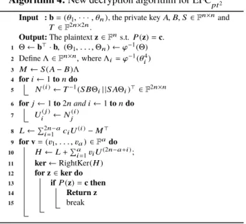 Table 1 Timing comparison between old EFC − p , EFC − p t 2 with new EFC − p , EFC − p t 2 under 80-bit security parameter given in [21], [+ , × ]  repre-sents the number of involved field operations † .