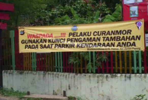 Figure 9. Warning the danger of vehicle stolen in the main road 