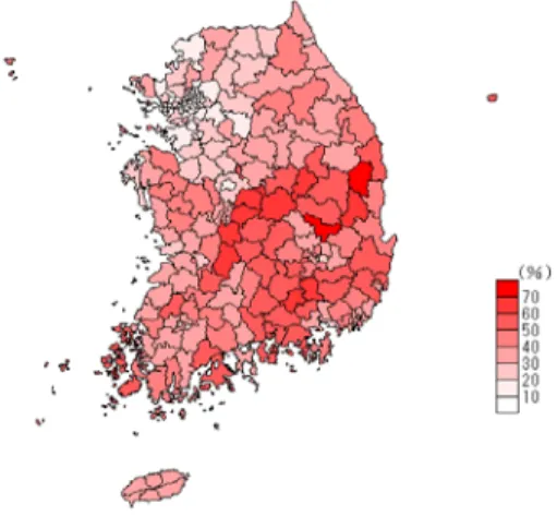 Figure 3.7: Share of Vietnamese wives out of foreign brides  Source: Vital Statistic of Korea, 2010 