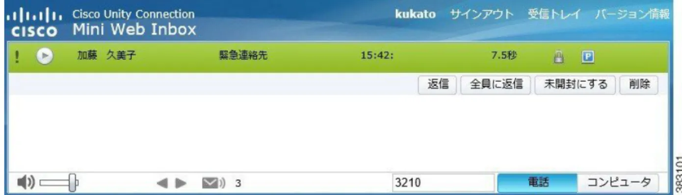 図 7：[未開封にする] ウィンドウ（コンピュータの場合）