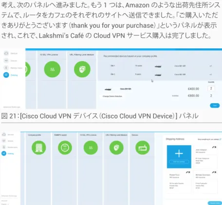 図 21：[Cisco Cloud VPN デバイス（Cisco Cloud VPN Device）] パネル