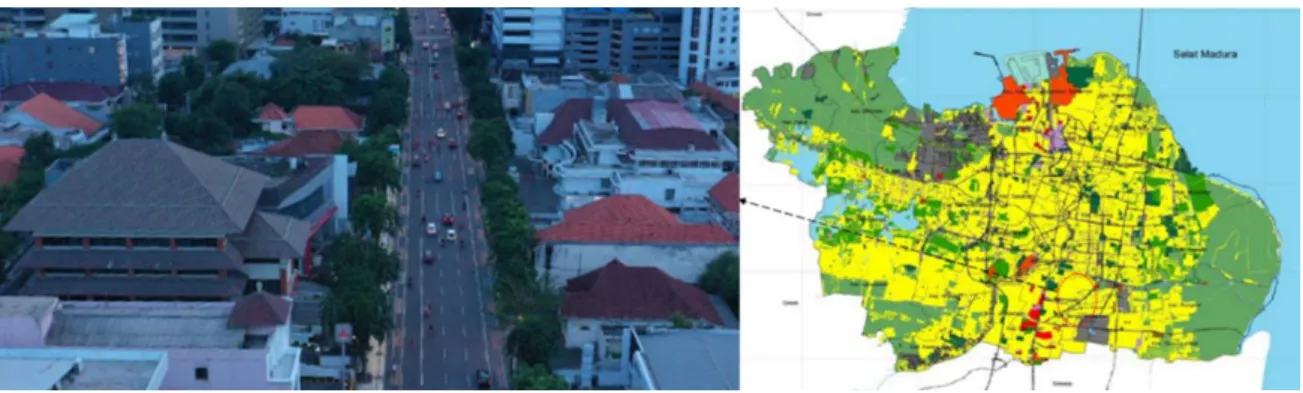 Figure 2. 1 Orientation of Panglima Sudirman Street as a study case 