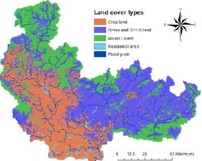Figure 2.6 Spatial distribution of Reclassified Land cover types 