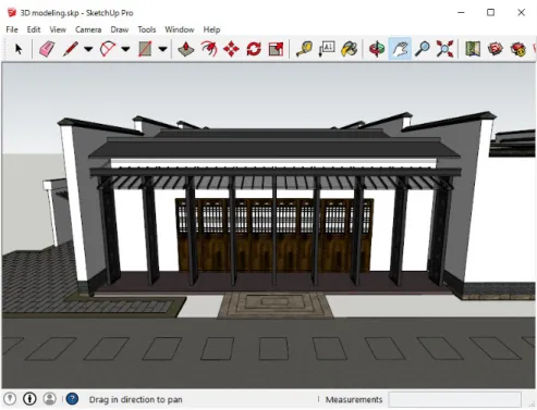 Figure 2-11 3D modeling of historic building (one building in Shang Shu Di project) 