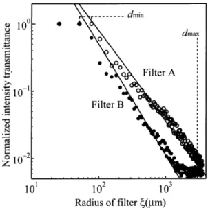Figure 4   Spatial frequency filter with power- law transmittance.  