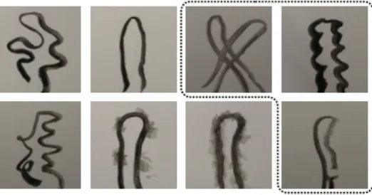Figure 6: The second test dataset. The three images blocked by the dotted line are classified 