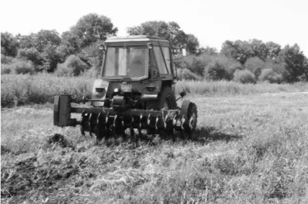 Fig9 Tractor with rotor discs is developing a firebreak. 