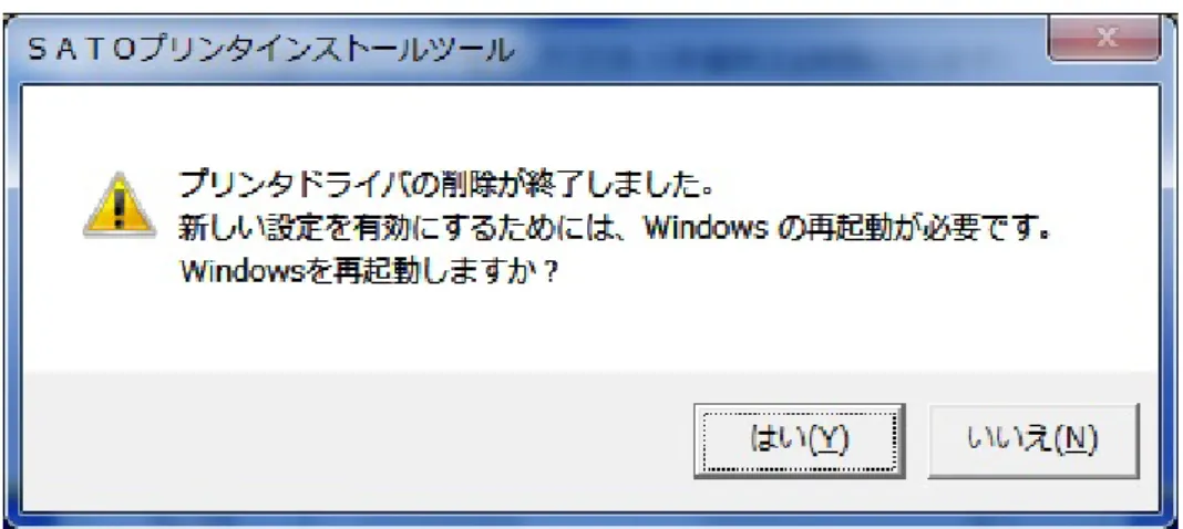 図 4.3 アンインストール終了画面 