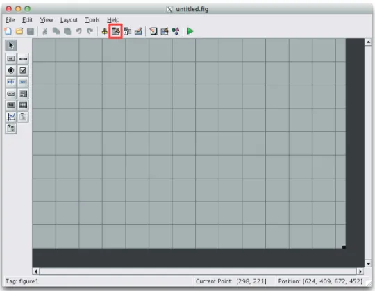 図 3.2.  ブランク GUI テンプレートのレイアウトエディタ 