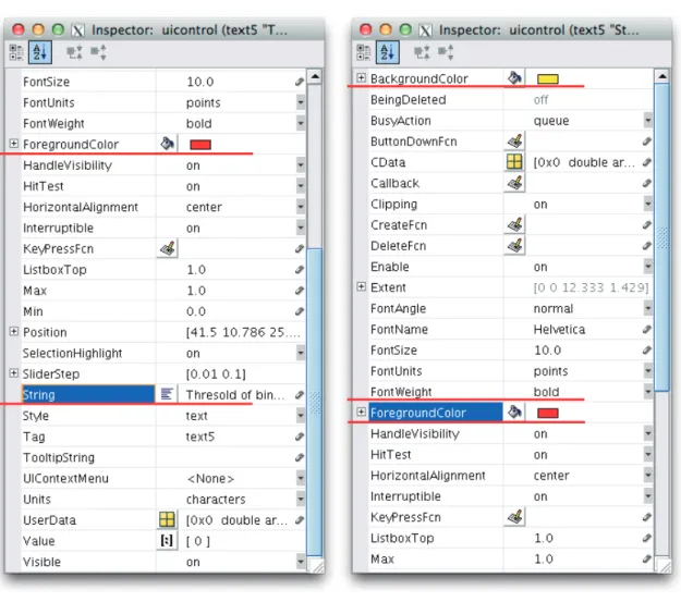 図 3.10. Static Text の「Inspector」の内容 