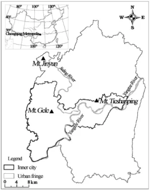 Fig1 取 The location of the study sites 