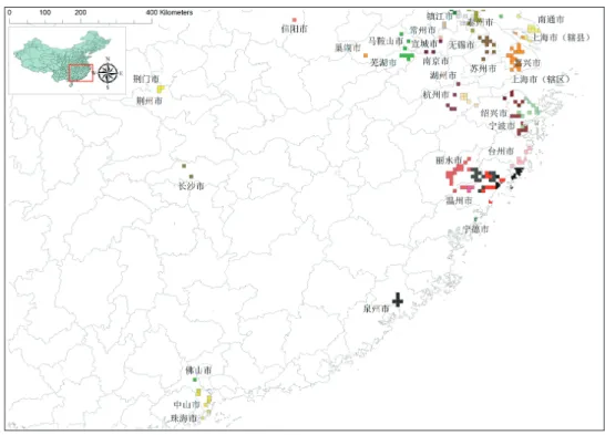 図 3 3543 弁・同附属品製造の集積地（3)図 3 3543 弁・同附属品製造の集積地（2)