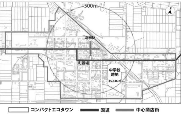 図 2 沼田町の市街地 注 2)