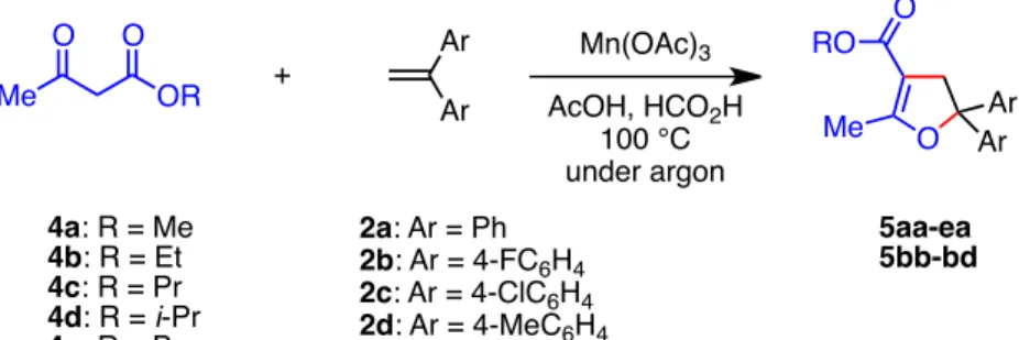 Table 2. Mn(III)-Based Dihydrofuranation Using Various  β -Diketo Esters 4a–e a
