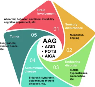 Fig. 3 AAG and extra-autonomic manifestations.