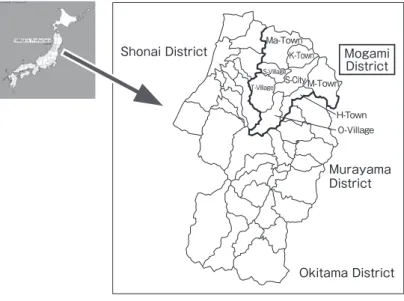 Figure 1 Mogami District of Yamagata Pre. O-Village ― 123 ― Farmersʼ Successors and the Immigration  of Female Asian Spouses in Rural JapanShoji OkuyamaPurpose : 